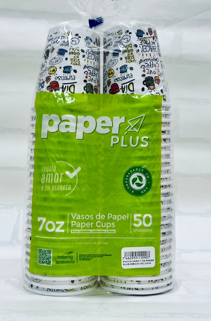 VASO 7 OZ PAPER PLUS DIBUJO 24/50