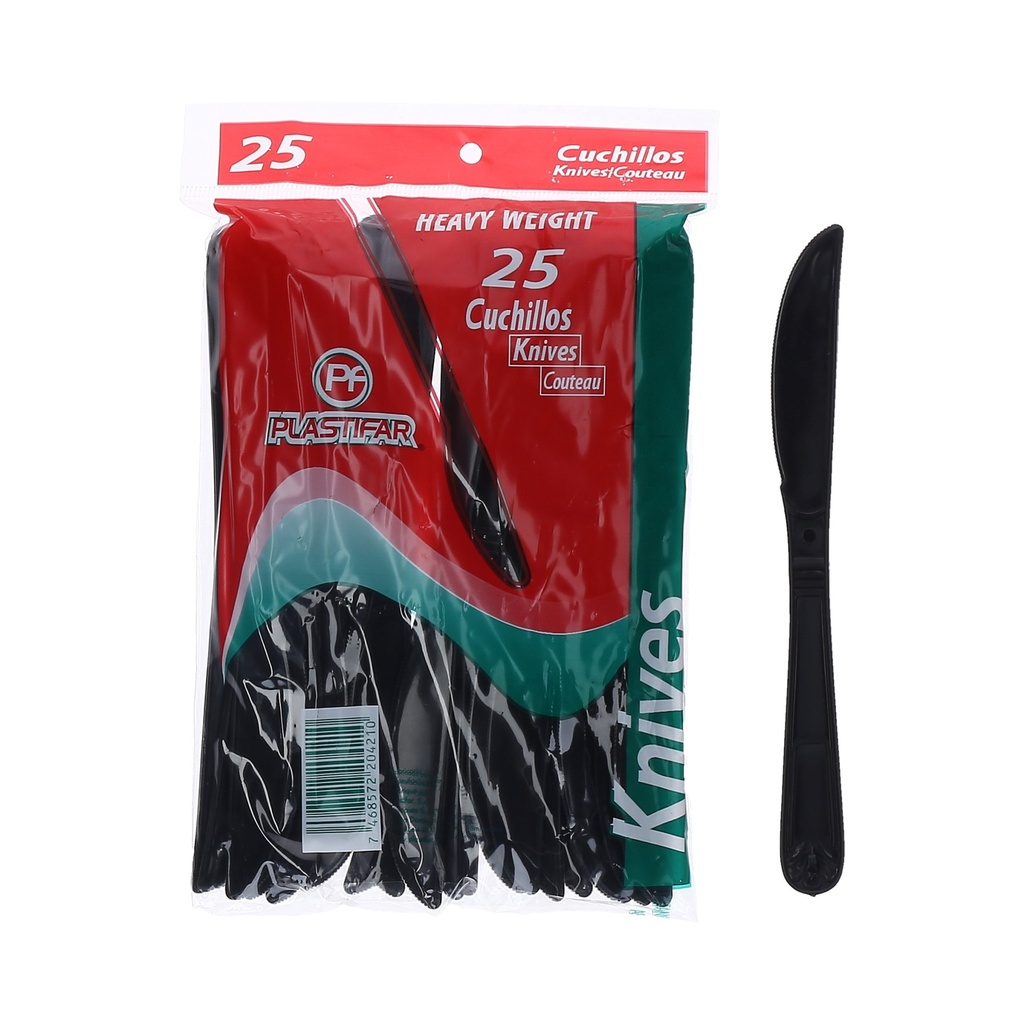 CUCHILLO HEAVY WEIGHT NEGRO 40/25 - CJ1000