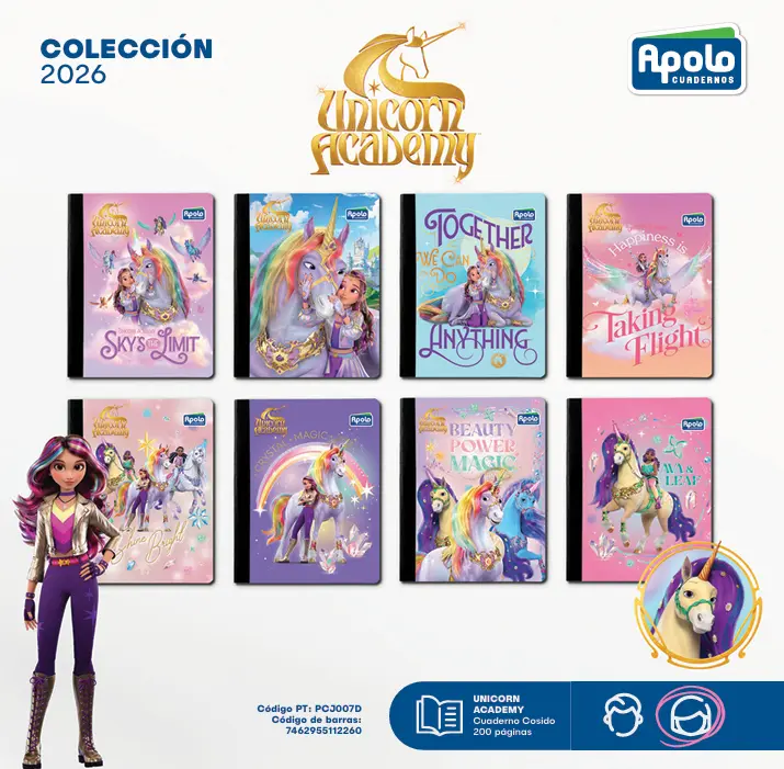 CUAD UNICORN ACADEMY COS 200P LIC - Docena