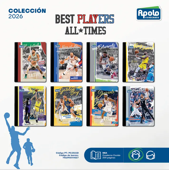 ECUAD JUGADORES BALONCESTO NBA COS 200P - DOCENA