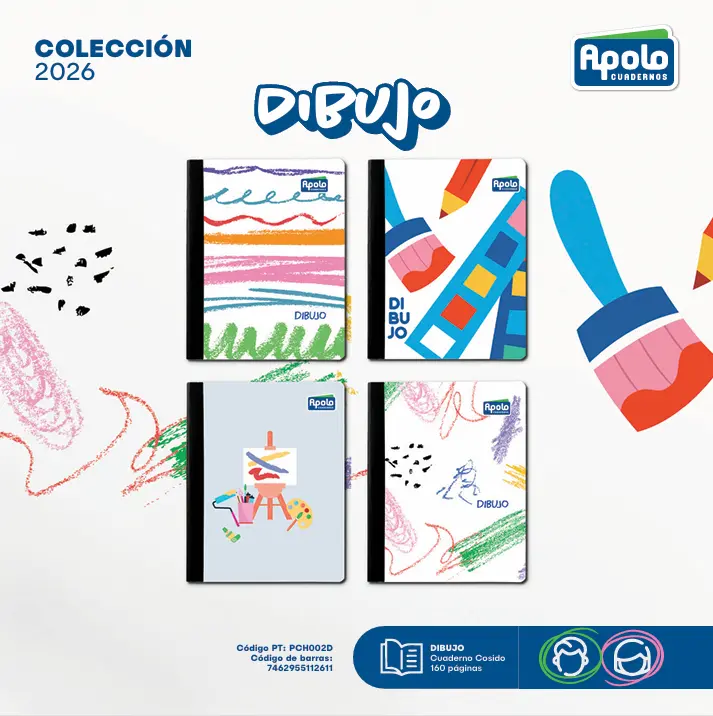 CUAD APOLO DIBUJO 160P PL - Docena