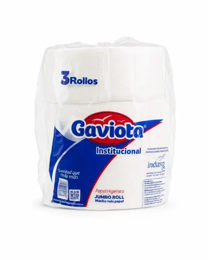 [PPN007-FARDO12UNIDADES] P/HIG GAVIOTA JUMBO ROLL 325' 4/3 - Fardo 12 unidades