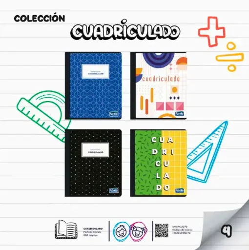 [PCJ127D-DOCENA] CUAD APOLO CUADRIC 200P - DOCENA