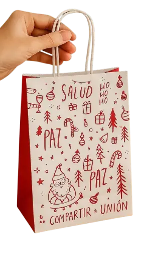 [PF0641-FDO200] FUNDA 6D PAPER PLUS NAVIDAD C/ASA - FDO200